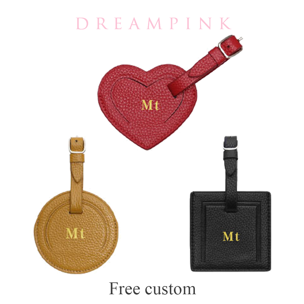 Personalized Name Box - 100% Hakiki Deri Seyahat Bagaj Etiketi