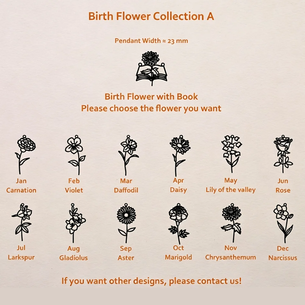 Özel Tasarım, Doğum Çiçeği Tem - Birth Flower Necklace incelemesi ve fiyatı