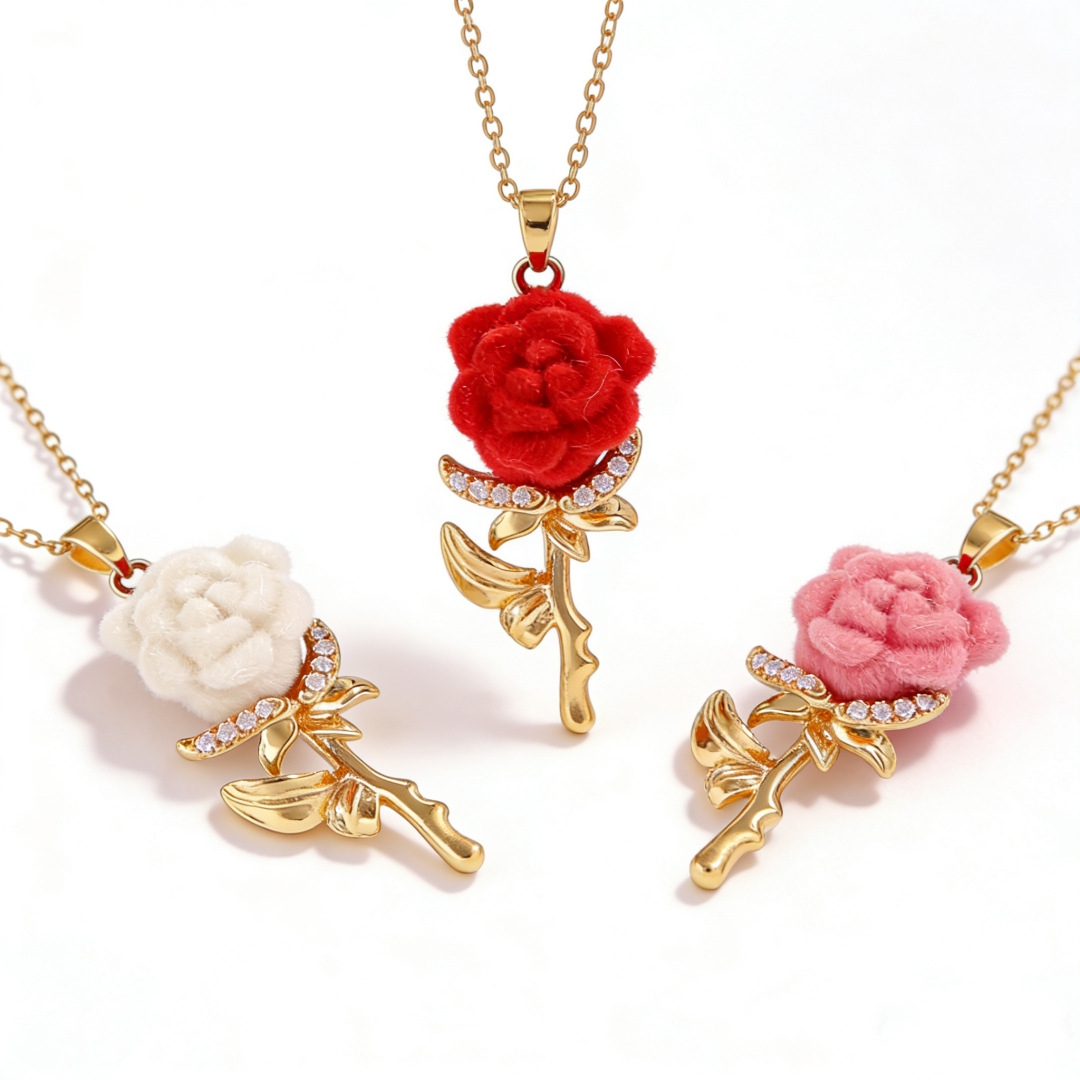 Fransız Tarzı Kadın Gül Kolyes - Birth Flower Necklace incelemesi ve fiyatı
